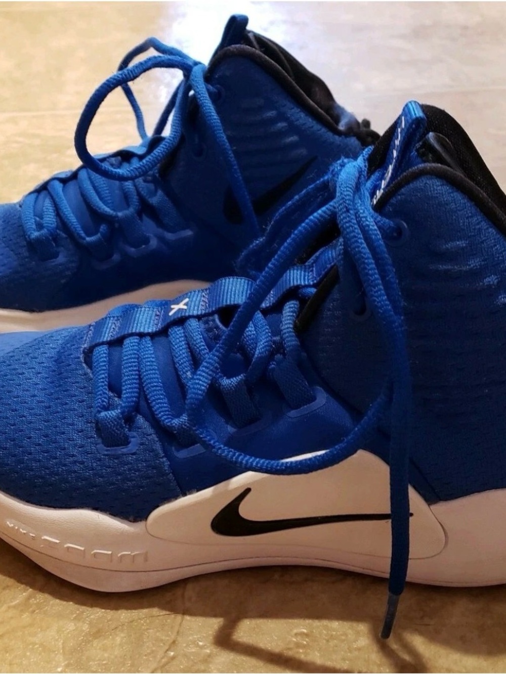 Nike Royal Blue and Black High-Top Shoes Basketball